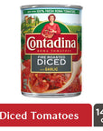 Contadina Fire Roasted Diced Tomatoes with Garlic 12 pack of145 oz Can