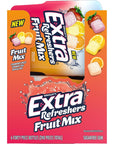 EXTRA Refreshers Fruit Mix Sugar Free Chewing Gum Bulk 40 Piece Bottle Pack of 6