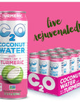 C2O The Original Coconut Water wNutrients  Electrolytes Rejuvenating PlantBased Hydration Ginger Lime and Turmeric 175oz cans 12Pack