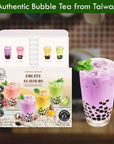 Bubble Boba Tea Kit with Instant Tapioca Pearls and Milk Tea Powders  Makes 8 Drinks  Assorted Fruity Flavours include Taro Mango Honeydew Strawberry in Individual Sachets by Moriyama Teahouse