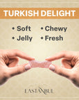 Eastanbul Turkish Delight Candy 105oz 4 Mediterranean Flavors Turkish Delights Assorted Lokum Turkish Delight Rose Bitter Orange Apple Mastic Gum Turkish Delights Mothers Day Gift