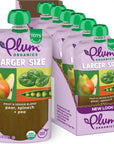 Plum Organics | Stage 2 | Organic Baby Food Meals [6+ Months] | Pear, Spinach & Pea | New Larger Size - 7.5 Ounce Pouch (Pack Of 6) Packaging May Vary