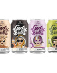 Pack of 4 Lady Boba 4 Cans Milk Bubble Tea with Boba Pearls in a Can 107ozcan with Saltation Thank You Card Choose One from Variety of Flavors Assorted Classic Brown Sugar Taro Matcha Latte Ready To Drink Beverage Assorted