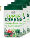 Super Greens Powder Drink Mix Natural Flavors 106 Oz with Moofin Golden SS Spoon  Organic Green Vibrance Powder Fruits Vegetables Mushrooms  Probiotics NutrientRich Easy Mix