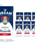 Dream Organic Whole Rice Milk Vegan Dairy Alternative LactoseFree Shelf Stable Original 32oz Pack of 6