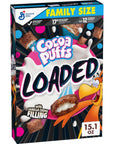 Cocoa Puffs Loaded Cereal Chocolatey Cereal With Artificially Flavored Vanilla Crème Filling Made With Whole Grain Family Size 151 oz