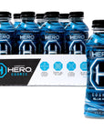 Clear Cut Hero HeroAid Sports Drink Cosmic Blue Razz  Contains Essential Electrolytes for Peak Hydration  Natural Flavors  Ingredients Vitamins 5g Cane Sugar LowCalorie  16 Fl Oz Pack of 12