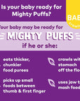 Plum Organics Mighty Puffs Snack For Babies - Carrot & Broccoli Flavor - (Pack of 6) 1.85 oz - Ancient Grain & Chickpea Snacks