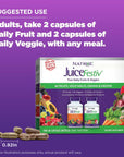 Natrol JuiceFestiv Daily Fruit & Veggie with SelenoExcell and Whole-Food [Phyto] Nutrients, Dietary Supplement Supports Better Nutrition (& Overall Well-Being), 60 Capsules (Pack of 2), 30 Day Supply