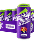 Colorado Crush HighAltitude Energy  Sugar Free 350mg Caffeine 800mg BetaAlanine 1000mcg Vitamin B12  El Morado  16oz 12 Pack