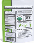 KOYAH  Organic USA Grown Kale Powder Equivalent to 30 Cups Fresh Freezedried WholeLeaf Powder