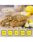 Bobos Oat Bars Lemon Poppyseed 3 oz Bar 12 Pack Gluten Free Whole Grain Snack and Breakfast Bar