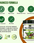 zyy Flavored Organic Hydrolyzed Vegan Pea Protein Powder - All Natural Canada Grown Peas, Easy to Digest, Dairy Free, Gluten Free, Soy Free, Sugar Free, Non-GMO with BCAA - Chocolate Flavor