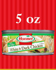 Hormel Canned White and Dark Chunk Chicken 5 Ounce Pack of 12