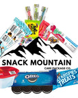 Snack Mountain Care Package Gift Bag  Food Gifts Appreciation College Care Package Final Exam Snack Box Filler Graduation Camp Employees Holiday Mothers Day with Cookies Candy Granola Bars Chips