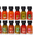 Thoughtfully Gourmet, Luchador Hot Sauce Book Gift Set, Flavors Include Smoky Bourbon, Habanero, Garlic Del Fuego & More, Hot Sauce Sampler, Set of 12