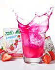 True Lemon Energy Blueberry Acai  Strawberry Dragonfruit Drink Mix with By The Cup Mood Spoons