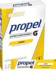 Propel Powder Packets Lemon With Electrolytes Vitamins and No Sugar Lemon 10 Count Pack of 1