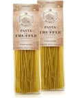 Morelli Italian Pasta Truffle Linguine - Gourmet Pasta - Handmade in Small Batches - Imported from Italy - Durum Wheat Semolina Pasta - 8.8 Ounce / 250g (2 Pack)