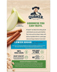 Quaker Instant Oatmeal Lower Sugar Apples  Cinnamon 8 Count Boxes Pack of 4 109 ounce Pack of 32