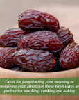 NUTS US  Natural Medjool Dates  Grown In California Desert  Juicy and Sweet  No Added Sugar and Preservatives  Chewy Texture and No Ugly Dates  All Natural Dates 2 LBS