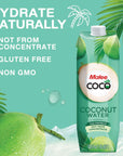 Malee Coco Coconut Water Drink Natural Electrolytes 111 Fl Oz Case of 12