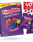 Funables Fruity Snacks, Mixed Berry Fruit Flavored Snacks, Pack of 40 0.8 ounce Pouches