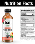 Bai Iced Tea Narino Peach Antioxidant Infused Supertea Crafted with Real Tea Black Tea White Tea 18 Fluid Ounce Bottles 12 count