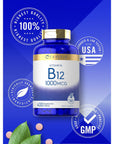 Carlyle Vitamin B12 1000mcg | 400 Tablets | Vegetarian, Non-GMO, Gluten Free