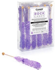 Candy Envy  Lavender Rock Candy Sugar Sticks  Tutti Frutti Flavored  12 Indiv Wrapped