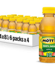 Mott's 100 Percent Original Apple Juice - 8 fl oz bottles - 24 Count (4 Packs of 6)