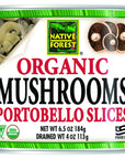 Native Forest Organic Portobello Mushroom Slices  Canned Mushrooms Low Calories  Fat NonGMO Project Verified USDA Organic  65 Oz Pack of 12