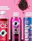 Sparkling Ice Black Raspberry Sparkling Water Zero Sugar Flavored Water with Vitamins and Antioxidants Low Calorie Beverage 17 fl oz Bottles Pack of 12