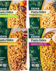 ZENB Gluten Free Pasta Sides Variety Pack  Made From 100 Yellow Peas NonGMO  Vegan Excellent Source of Fiber  Protein Broccoli  Almonds Roasted Garlic Soy Chili Fiesta  Cashew e Pepe Pack of 4