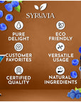 Syruvia Blue Raspberry Syrup  Blue Raspberry Syrup Flavor 254 fl oz  Perfect for Cocktails ice Tea Desserts Italian Sodas Ice and More Kosher and GlutenFree With Syrup Pump