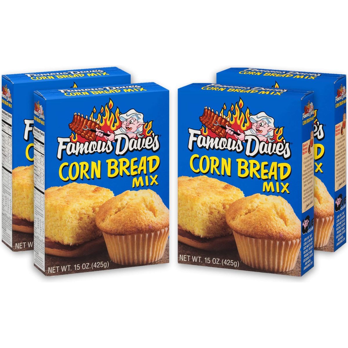 Famous Dave&#39;s Original Corn Bread Mix, 15 Ounce, Pack of 4