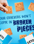 Keto low carb crackers Sea Salt Keto friendly zero carb no sugar added gluten free 3 Packs almond flour crackers absolutely gluten free healthy snacks for adults and kids paleo friendly