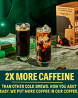 Wandering Bear Straight Black Organic Cold Brew Coffee On Tap 96 fl oz  Extra Strong Smooth Unsweetened ShelfStable and Ready to Drink Iced Coffee Cold Brewed Coffee Cold Coffee