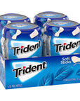 Trident Unwrapped Original Flavor Sugar Free Gum 4 Bottles of 50 Pieces 200 Total Pieces