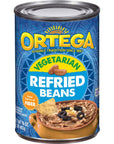 Ortega Refried Beans Vegetarian 16 Ounce Pack of 12