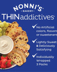 Nonnis THINaddictives Almond Thin Cookies  Lemon Blueberry Biscotti Italian Cookie Thin  Almond Cookie  Sweet Crunchy  Chewy  Biscotti Individually Wrapped Cookie  Kosher Coffee Cookie  44 oz