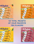 Crystal Light Tea Variety Pack Peach Iced Tea Lemon Iced Tea Raspberry Green Tea and Peach Mango Green Tea 1 Box Each 4 Pack Powdered Drink Mix 40 Total Packets Bundle with Drink Pouch and Straw