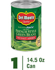 Del Monte Canned French Style Green Beans with No Added Salt 145 Ounce