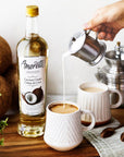 Amoretti  Premium Coconut Cream Syrup with Pump for Flavoring Coffees Cocktails and other Beverages 94 Servings Per Bottle 750 ml Gluten Free GMOGEO Free Preservative Free