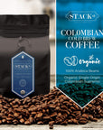 Organic Cold Brew Coffee Coarse Ground 1 LB  Colombian Supremo Reserve Flavor Dark Roast Coarse Grind  100 Arabica Beans  Handcrafted Single Origin Micro Roast Direct Trade  By Stack Street