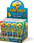 Toxic Waste Slime Licker Squeeze Sour Candy  12 Count Display  with Blue Razz Cherry and Green Apple Flavors  247 oz Tubes