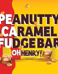 Oh Henry Peanuty Caramel Fudge Bar Full Size Individually Wrapped Candy Bars 15oz each Bulk 24 Pack