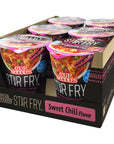 Nissin Cup Noodles Stir Fry Noodles in Sauce Sweet Chili 289 Ounce Pack of 6