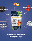 HTeaO Iced Tea Sachets  Georgia Peach Black Tea Mix for Cold Brew  4 Gallons Per Package  Real TexasStyle Flavored Iced Tea in 5 Minutes Pack of 8 Sachet Bags