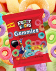 Froot Loops Gummies Assorted Real Fruit Juice Flavored Gummy Candy Bags Nostalgia Favorite Cereal Flavored Candies 7 Ounces Each Pack of 2